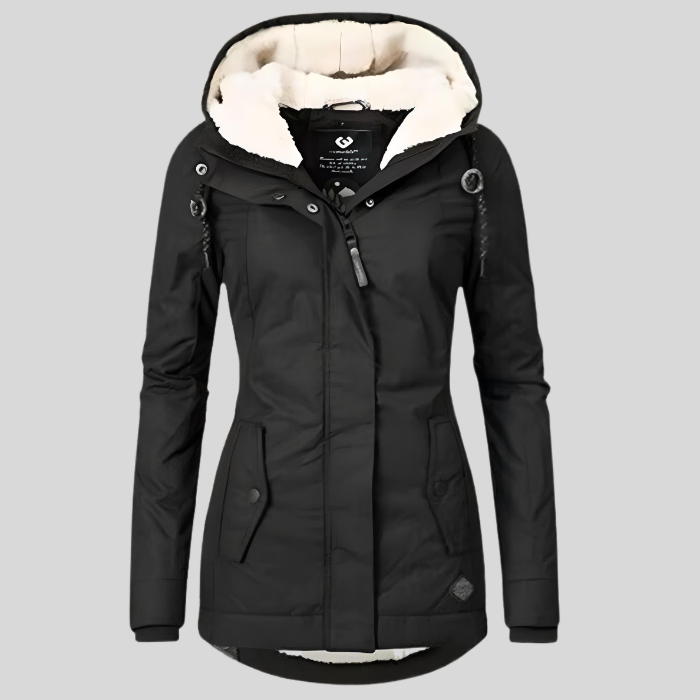 Élodie | Veste longue imperméable avec capuche
