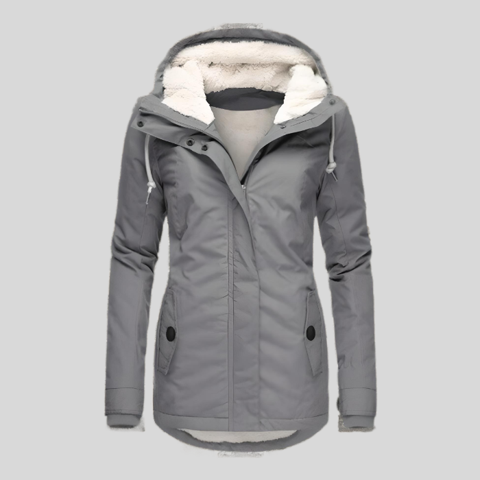 Élodie | Veste longue imperméable avec capuche