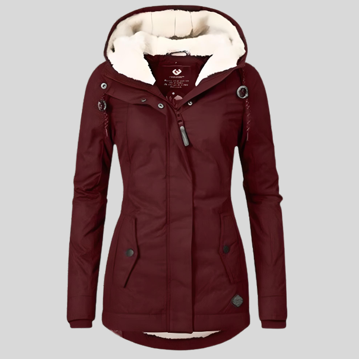 Élodie | Veste longue imperméable avec capuche