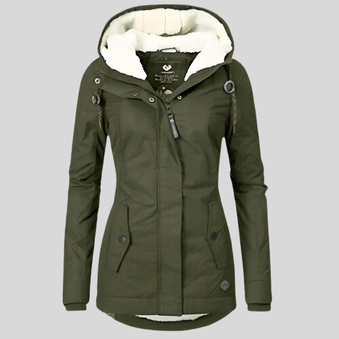 Élodie | Veste longue imperméable avec capuche