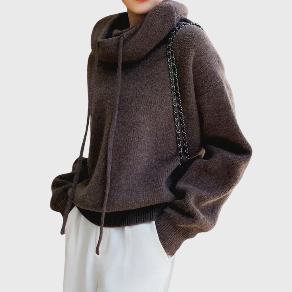 Émilienne |  Sweat en maille à capuche