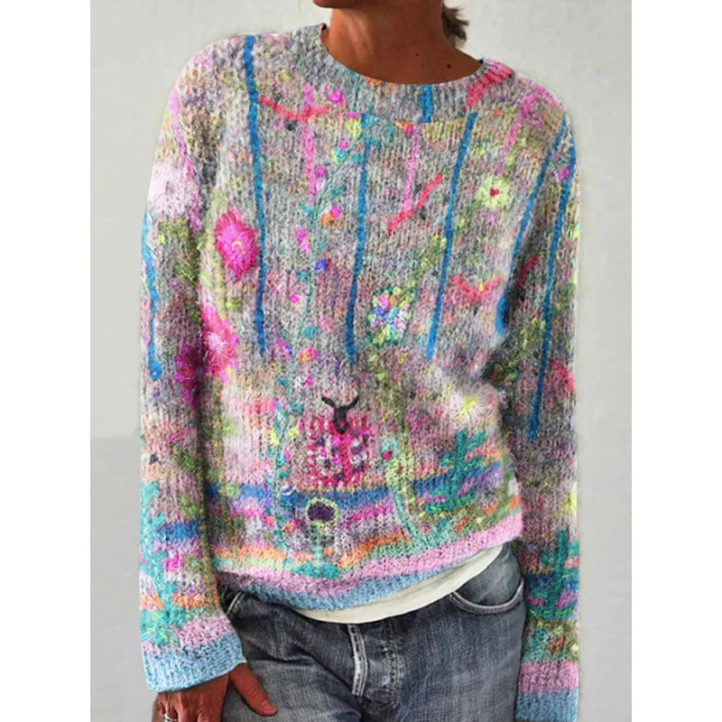 Amélie | Pull doux avec motifs distinctifs