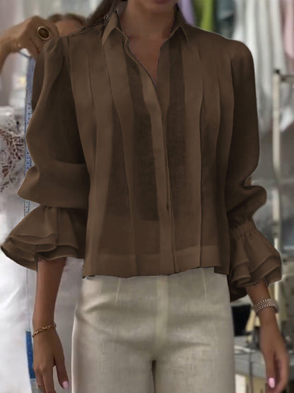 Madeleine | Blouse en coton avec plis flatteurs