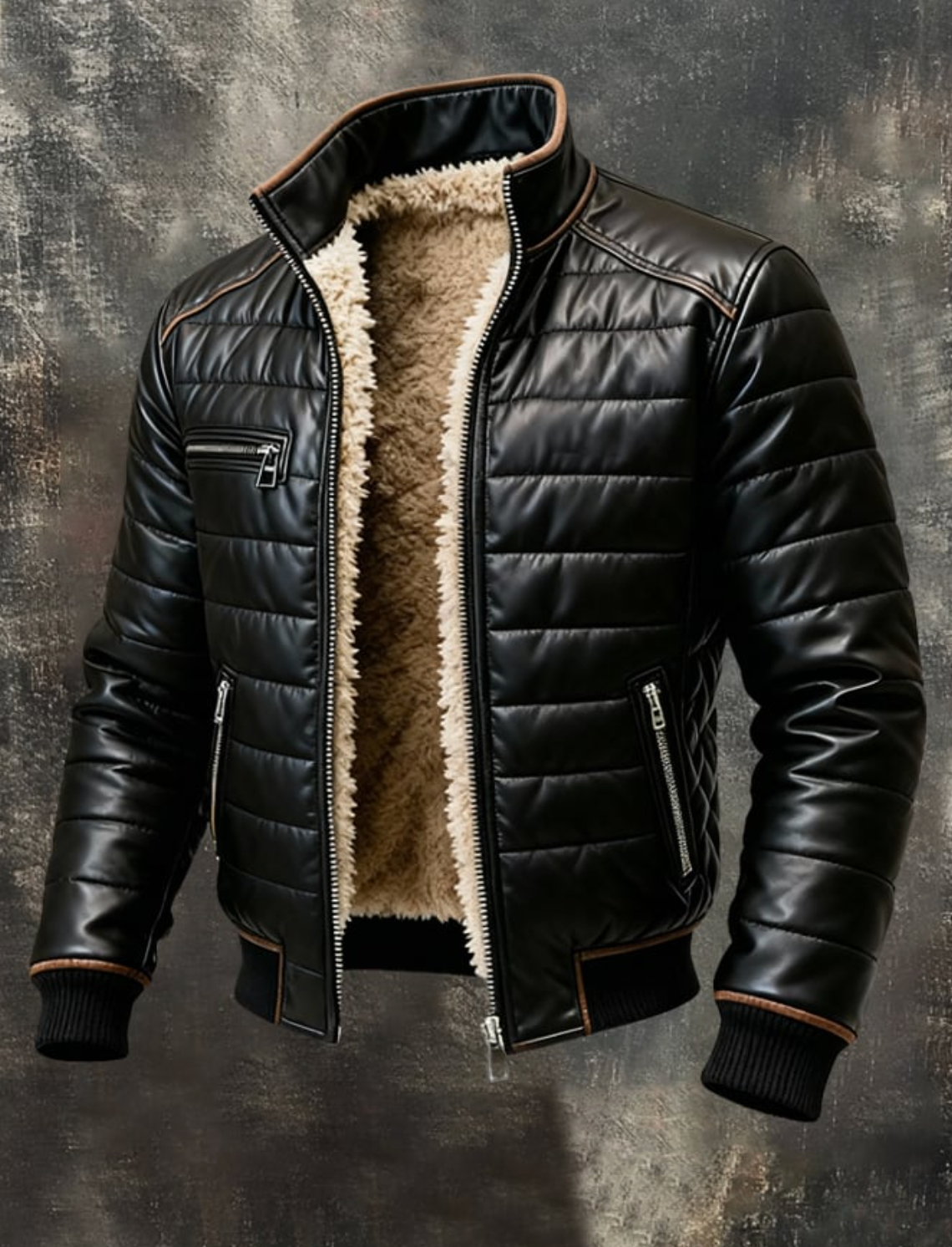 BRUNON | LUJOSA CHAQUETA ACOLCHADA CON FORRO DE PELUCHE