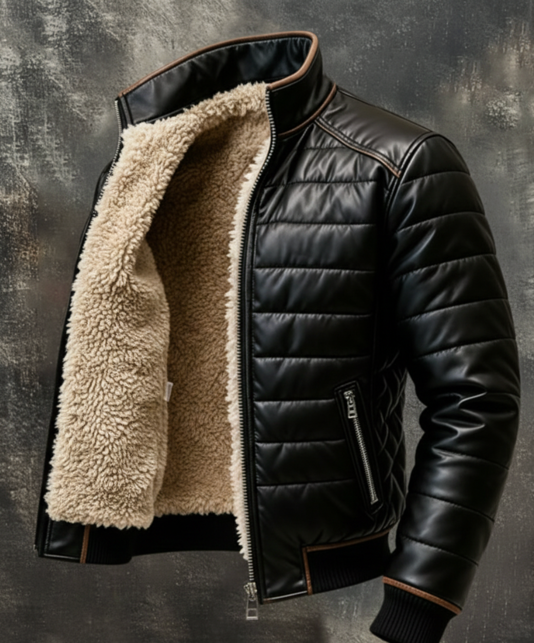 BRUNON | LUJOSA CHAQUETA ACOLCHADA CON FORRO DE PELUCHE