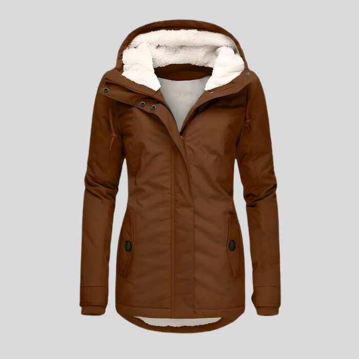Élodie | Veste longue imperméable avec capuche