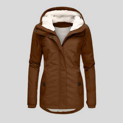 Élodie | Veste longue imperméable avec capuche
