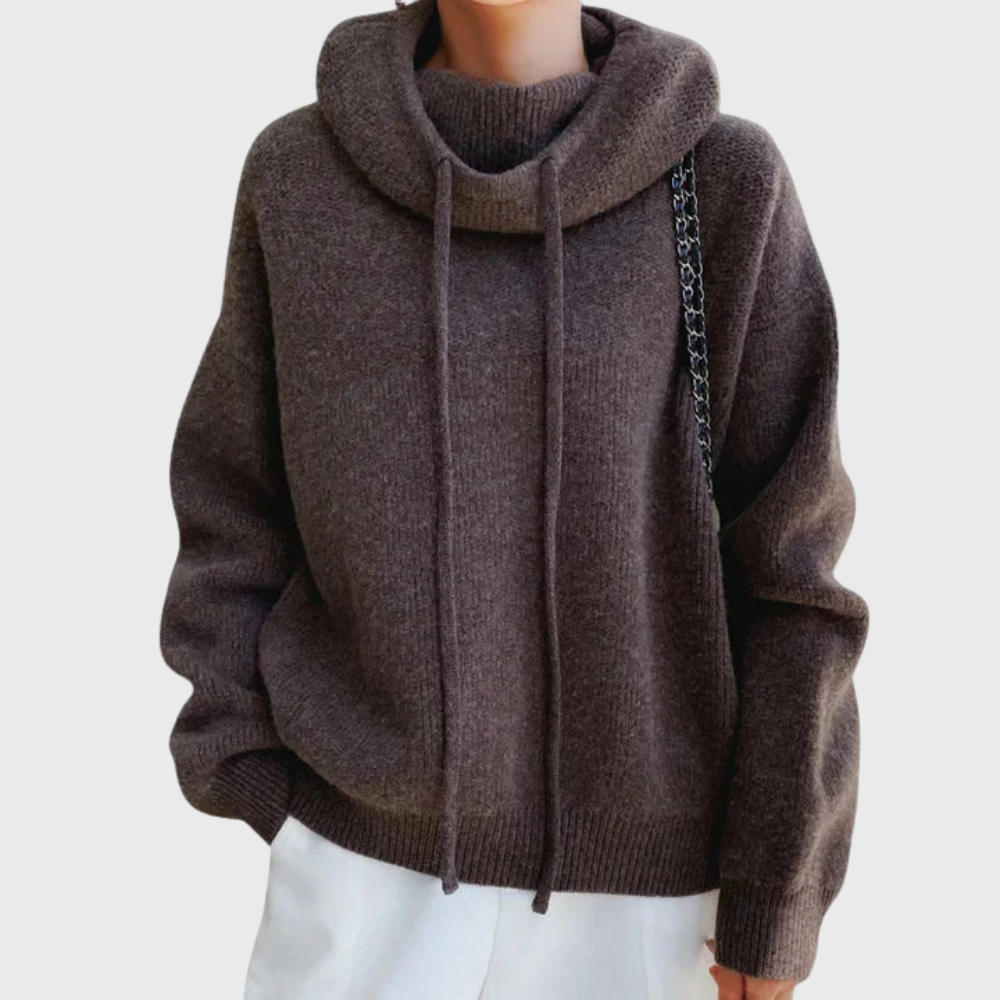 Émilienne |  Sweat en maille à capuche