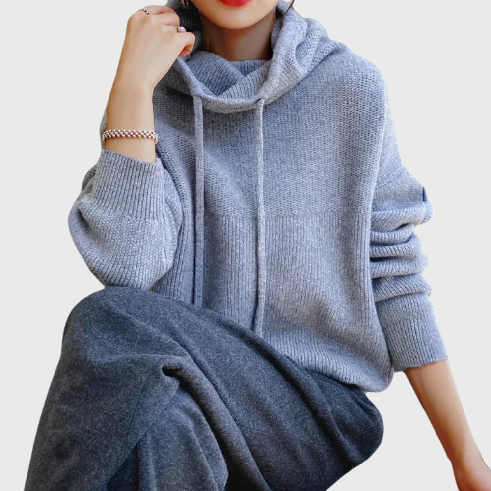 Émilienne |  Sweat en maille à capuche