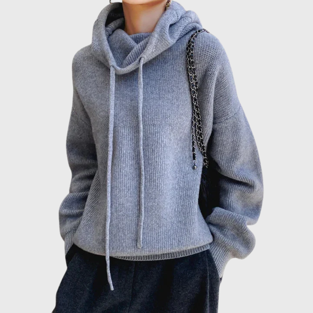Émilienne |  Sweat en maille à capuche